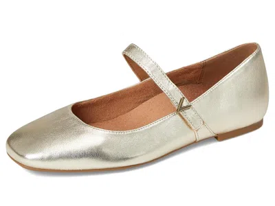 Vionic Wide Width Alameda Mary Jane Flat In Gold