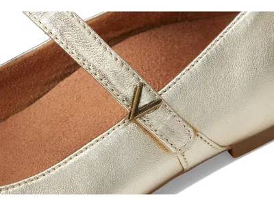 Vionic Wide Width Alameda Mary Jane Flat In Gold