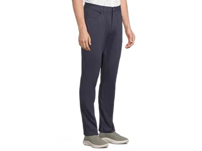 Johnston & Murphy Xc4 Performance Flat Front Pants In Blue