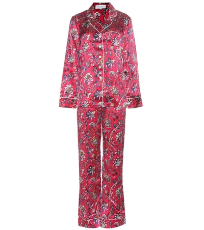 Olivia Von Halle Lila Yasmine Printed Silk Pyjamas In Yasmiee