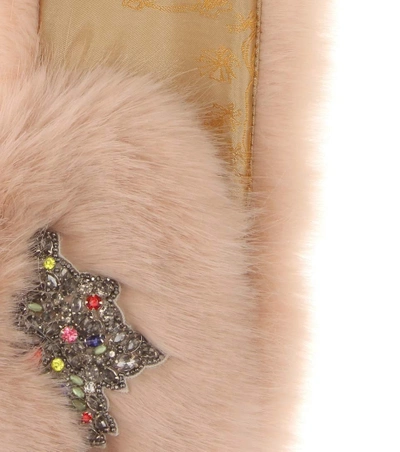 Shop Shrimps Lucy Embellished Faux Fur Collar In Llush