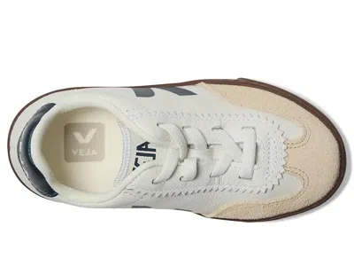 Veja Kids Leather Small Volley Trainers In White