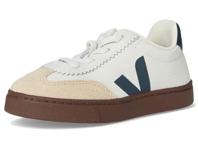 Veja Kids Leather Small Volley Trainers In White