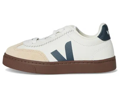 Veja Kids Leather Small Volley Trainers In White