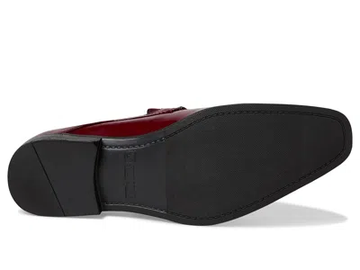 Stacy Adams Sprague Quilted Vamp Loafer In Burgundy