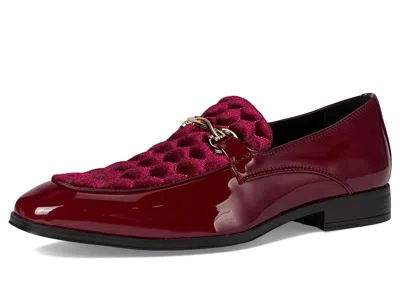 Stacy Adams Sprague Quilted Vamp Loafer In Burgundy