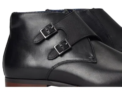 Stacy Adams Kaius Double Monk Strap Boots In Black