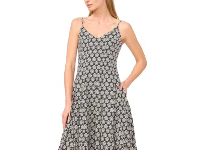 Cece Spaghetti Strap A-line Maxi Dress In Multi