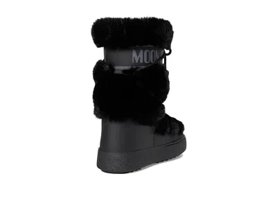 Moon Boot Ltrack Low Faux-fur Boots In Black