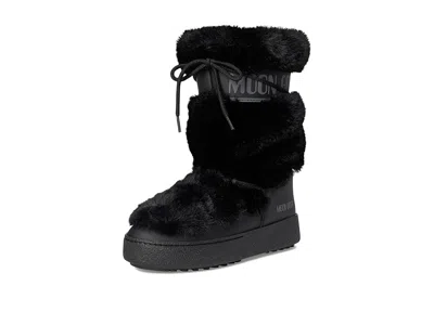 Moon Boot Ltrack Low Faux-fur Boots In Black