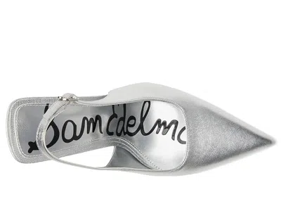 Sam Edelman Odette Pointed Toe Slingback Pump In Silver