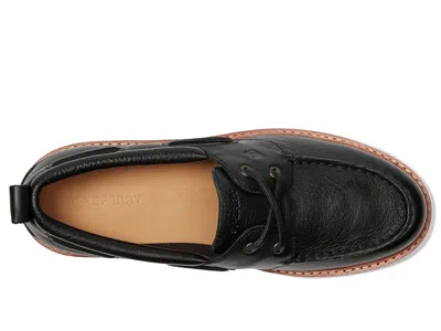 Sperry Authentic Original 3-eye Lug Sole Boat Shoe In Black