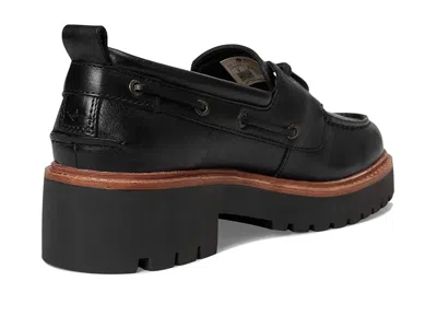 Sperry Authentic Original 3-eye Lug Sole Boat Shoe In Black