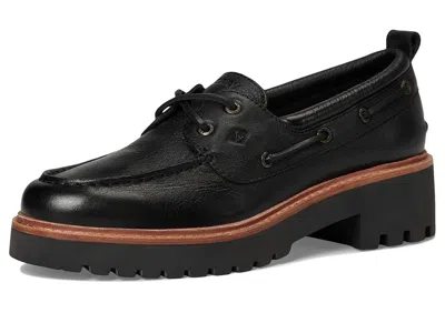 Sperry Authentic Original 3-eye Lug Sole Boat Shoe In Black