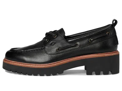 Sperry Authentic Original 3-eye Lug Sole Boat Shoe In Black