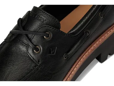Sperry Authentic Original 3-eye Lug Sole Boat Shoe In Black
