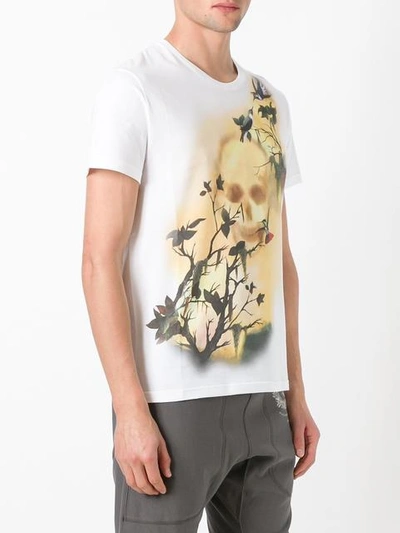 Shop Alexander Mcqueen Floral Skull T-shirt