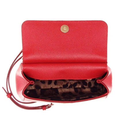 Shop Dolce & Gabbana Sicily Small Leather Shoulder Bag In Red