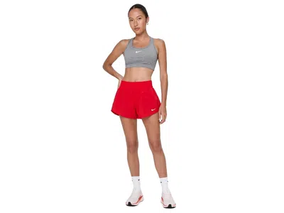 Nike Swoosh Medium Support Bra In Gray