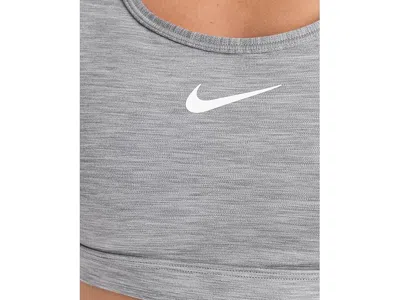 Nike Swoosh Medium Support Bra In Gray