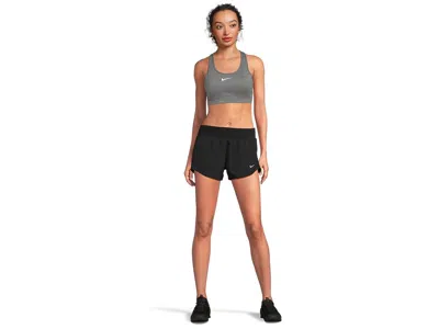 Nike Swoosh Medium Support Bra In Gray