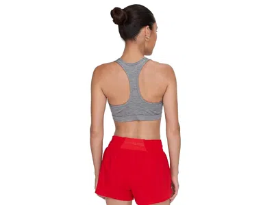 Nike Swoosh Medium Support Bra In Gray