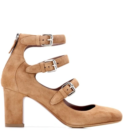 Shop Tabitha Simmons Ginger Suede Pumps In Brown