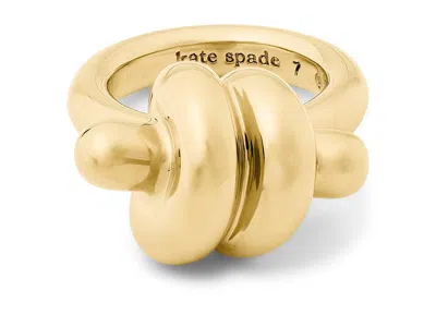 Kate Spade Gold-tone Knot Statement Ring In Pattern