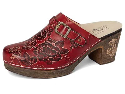 L'artiste By Spring Step Calliroe Platform Clog In Red