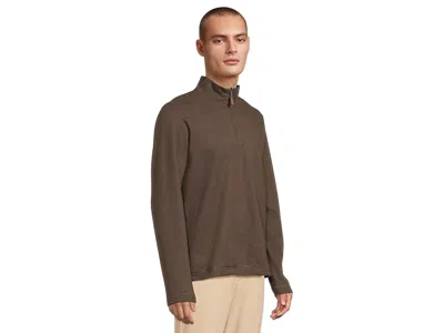 Johnston & Murphy Reversible Solid Quarter-zip In Brown