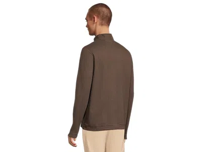 Johnston & Murphy Reversible Solid Quarter-zip In Brown