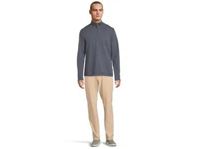 Johnston & Murphy Reversible Solid Quarter-zip In Brown