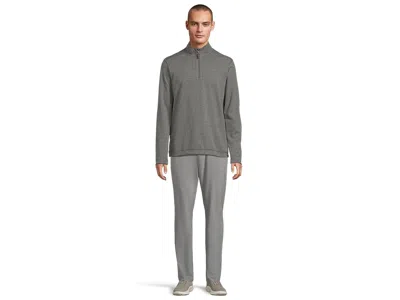 Johnston & Murphy Reversible Solid Quarter-zip In Gray