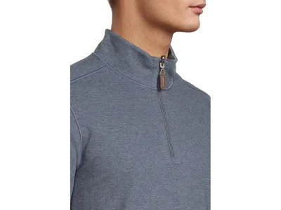 Johnston & Murphy Reversible Solid Quarter-zip In Gray