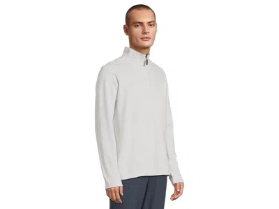 Johnston & Murphy Icon Reversible Cotton Blend Quarter Zip Pullover In White