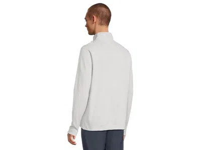 Johnston & Murphy Icon Reversible Cotton Blend Quarter Zip Pullover In White