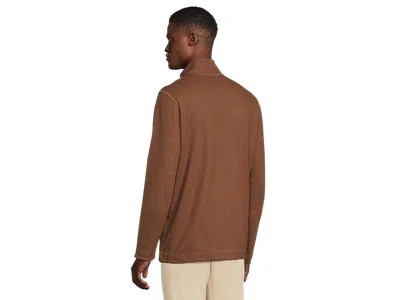 Johnston & Murphy Reversible Solid Quarter-zip In Brown