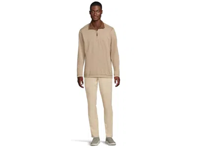 Johnston & Murphy Reversible Solid Quarter-zip In Brown
