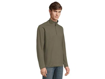 Johnston & Murphy Reversible Solid Quarter-zip In Green