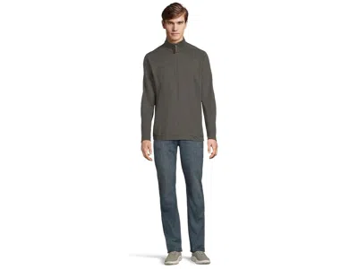 Johnston & Murphy Reversible Solid Quarter-zip In Green