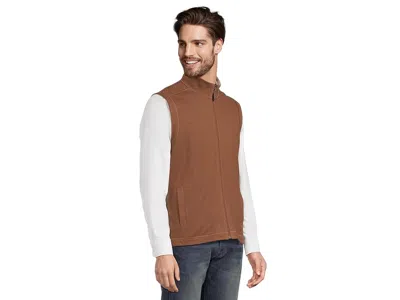 Johnston & Murphy Reversible Solid Vest In Brown