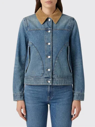 Alexander Mcqueen Fitted Blue Jacket With Peplum Hem And Contrasting Collar In Blue
