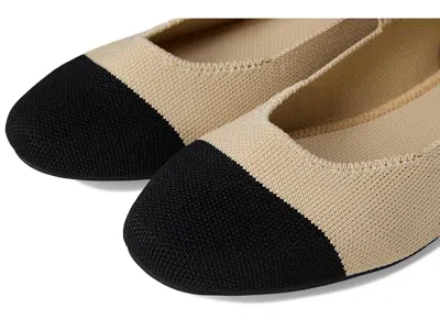 Rothys The Square Mary Jane In White In Cream Captoe