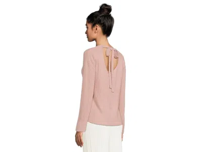 Barefoot Dreams Pullover With Back Tie In Pink