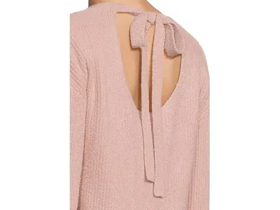 Barefoot Dreams Pullover With Back Tie In Pink