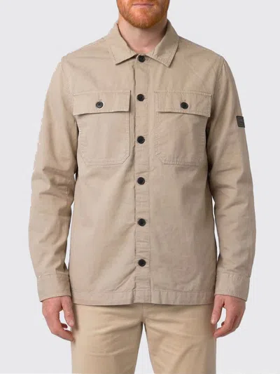 Barbour Buttoned Flap-pocket Overshirt In Neutral