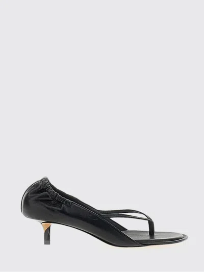 Jacquemus Nu Pieds B Open Toe Kitten Heel Sandals In Black