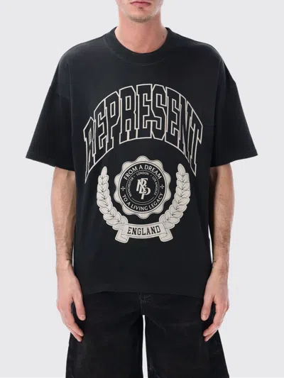 Represent Oversized Printed Cotton T-shirt In Black