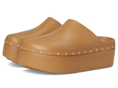 Crocs Dylan Platform Studded Clog In Brown