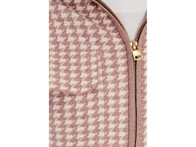 Varley Ablett Houndstooth Jacquard Zip Cardigan In Multi
